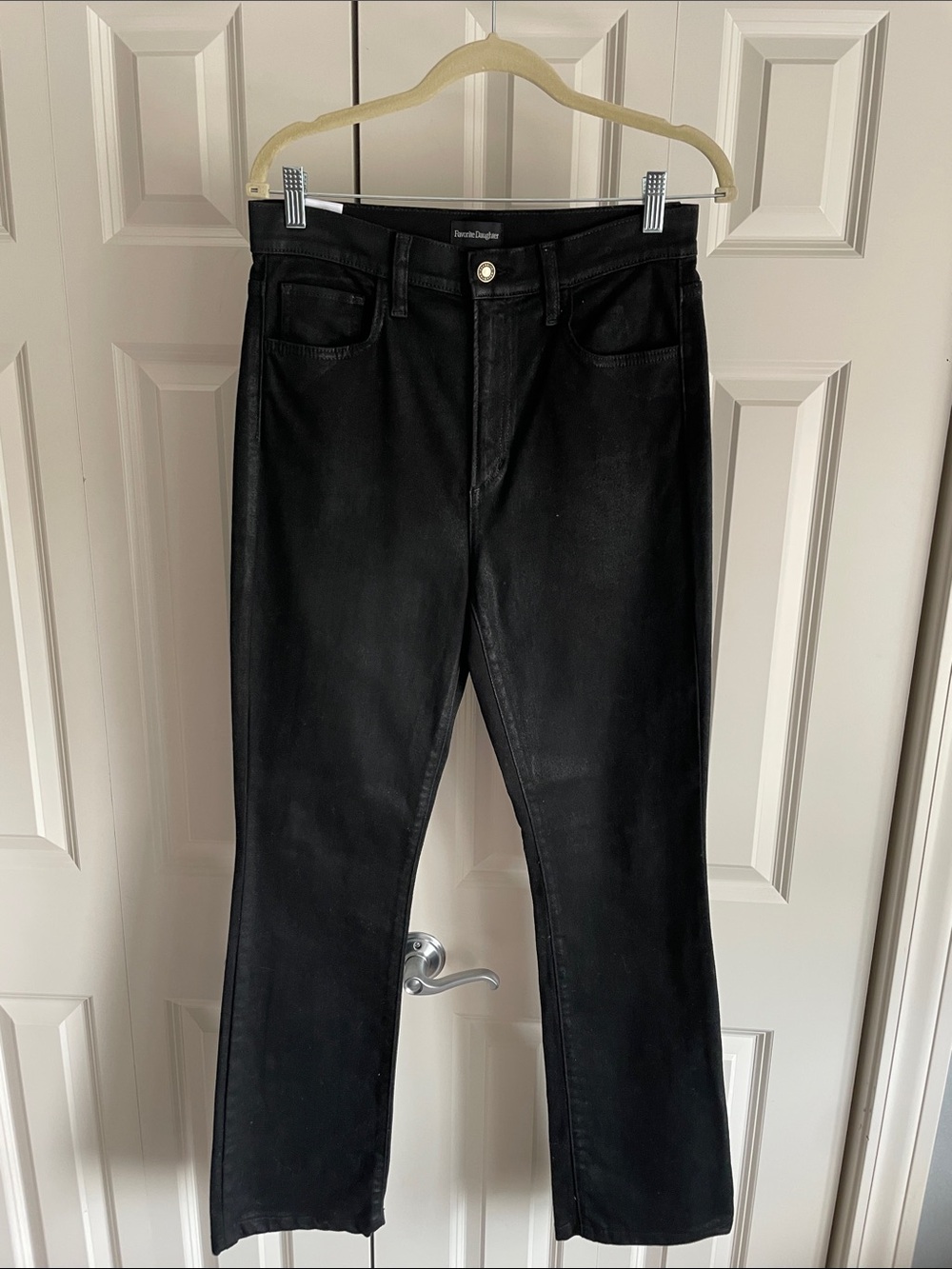 Favorite Daughter Black Wax Jeans